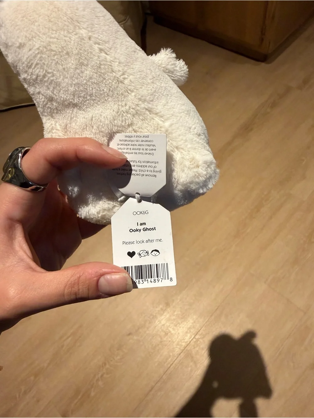 Jellycat Ooky Ghost